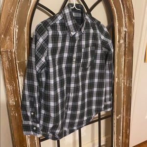 Boys plaid button down.